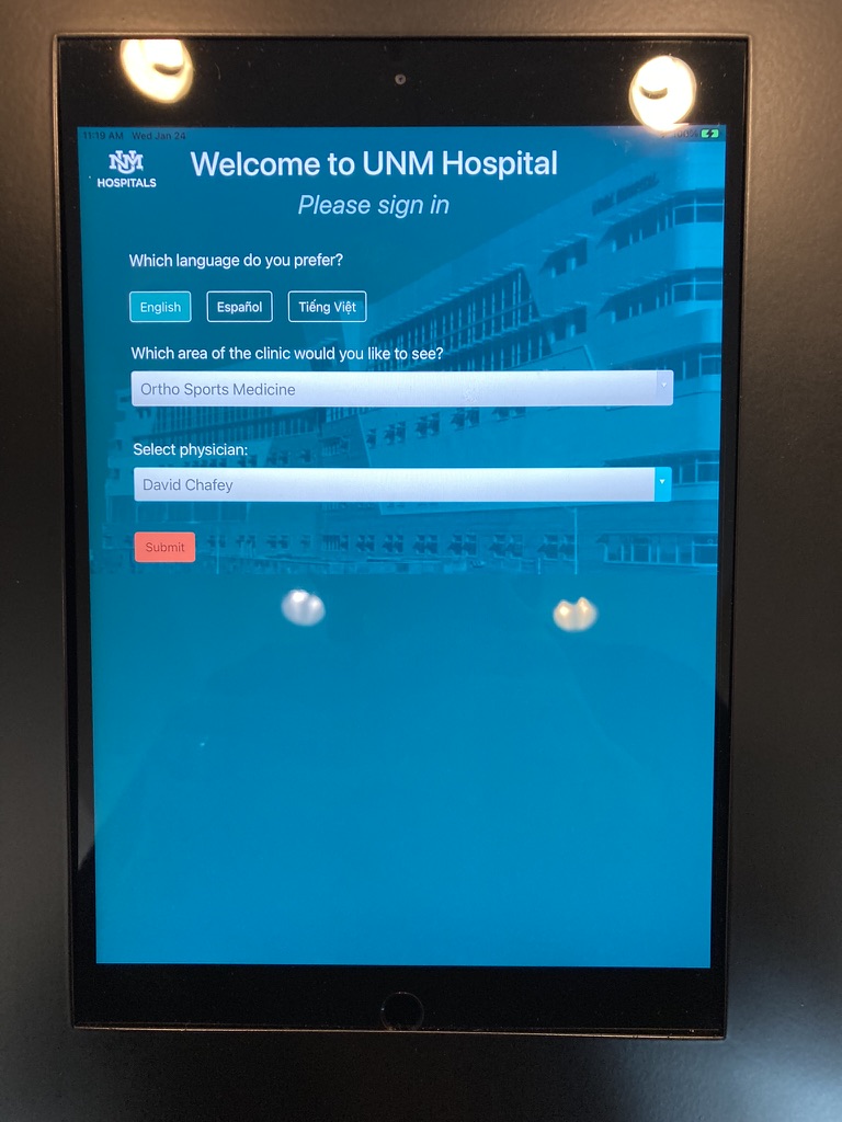 Screenshot of Project: Hospital System Needs User Driven Intake Form System