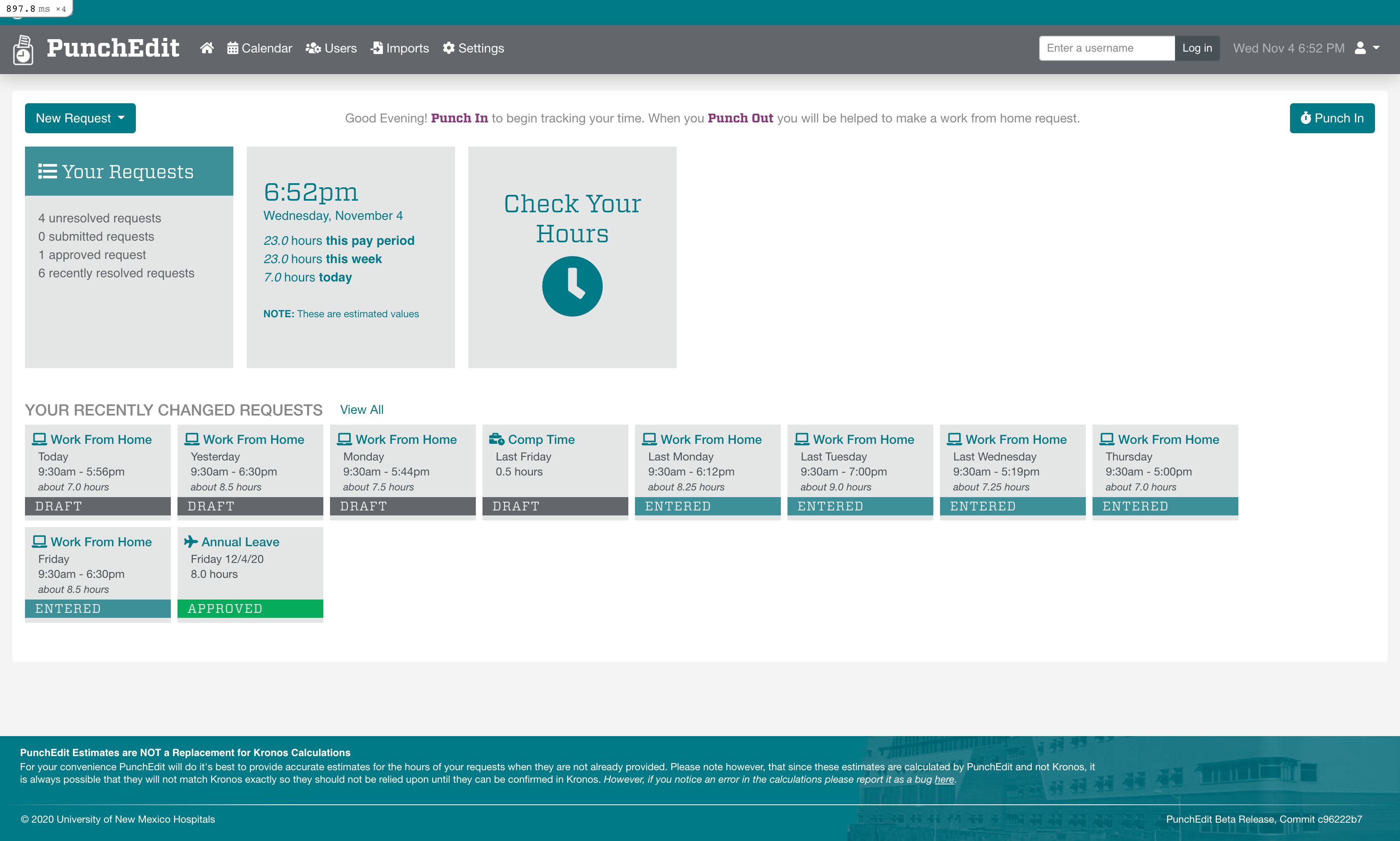 Screenshot of Project: Health System Urgently Needs Punch System During Pandemic